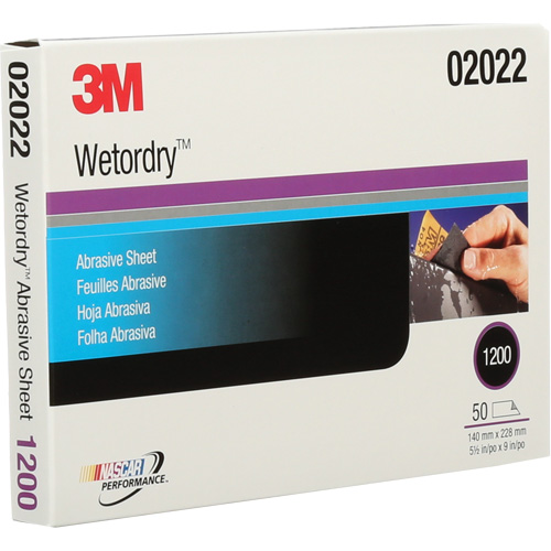 Feuille abrasive Wetordry 401Q, 5-1/2" x 9", Grain Fin, Carbure de silicium Haskins Industrial Inc.