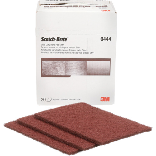 Scotch-Brite Extra-Duty Hand Pad, Aluminum Oxide, 9" x 6", Fine Grit Haskins Industrial Inc.