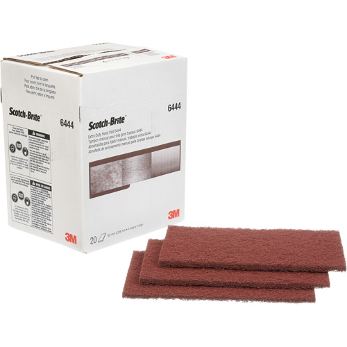 Scotch-Brite Extra-Duty Hand Pad, Aluminum Oxide, 9" x 6", Fine Grit Haskins Industrial Inc.