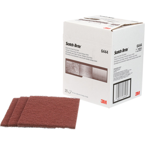 Scotch-Brite Extra-Duty Hand Pad, Aluminum Oxide, 9" x 6", Fine Grit Haskins Industrial Inc.
