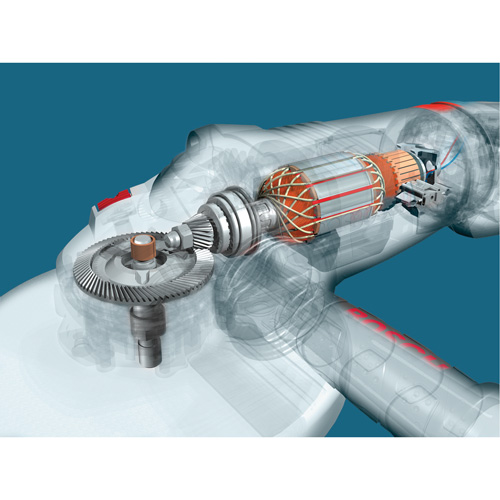 Grande meule angulaire &agrave; haute performance, 9", 120 V, 15 A, 6500 Tr/min Haskins Industrial Inc.