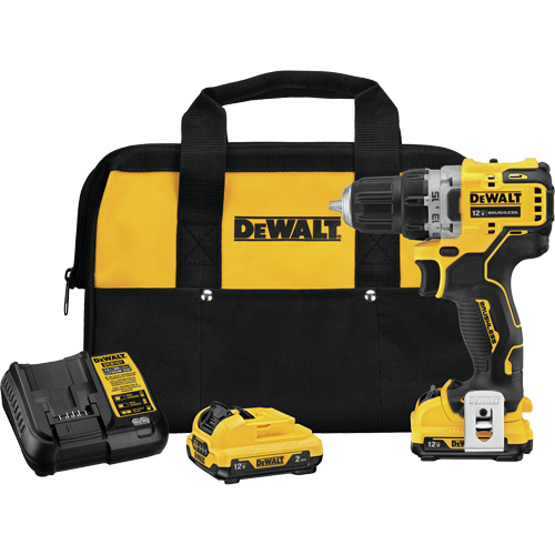 Trousse de perceuse-visseuse avec moteur sans brosse Xtreme, Lithium-ion, 12 V, Mandrin 3/8", Couple 250 UWO Haskins Industrial Inc.