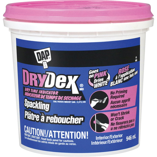 Pl&acirc;tre &agrave; reboucher DryDex, 946 ml, Contenant en plastique Haskins Industrial Inc.