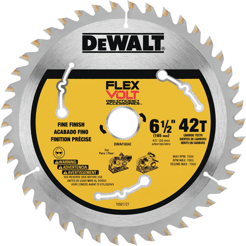 FlexVolt&reg; TrackSaw Blade, 6-1/2", 42 Teeth, Wood Use Haskins Industrial Inc.