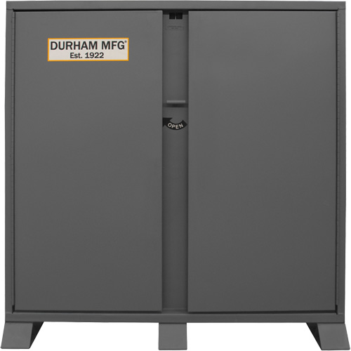 Armoire de rangement avec tablettes pour le chantier, Acier, 47,5 pi³, Gris Haskins Industrial Inc.
