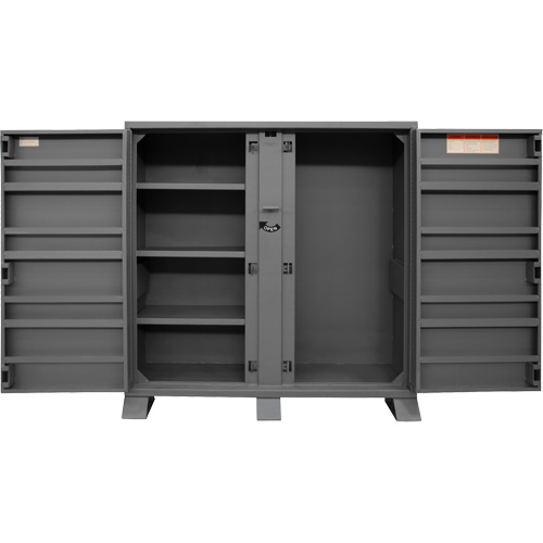 Armoire de rangement avec tablettes pour le chantier, Acier, 47,5 pi³, Gris Haskins Industrial Inc.
