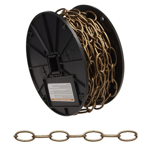 Chaîne d&eacute;corative, Acier au carbone, #10 x 60' (18,3 m) l, Charge d'utilisation 35 lb (0,0175 tonne) Haskins Industrial Inc.