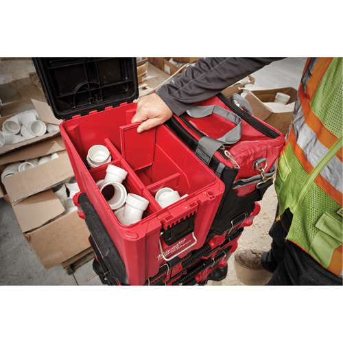 Packout Compact Tool Box, 10" x 16-1/5" x 13", Black/Red Haskins Industrial Inc.