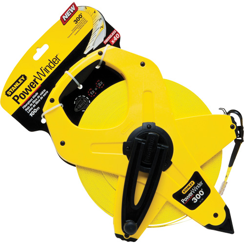 PowerWinder&reg; Long Tape Measure, 1/2" x 300', Imperial Graduations Haskins Industrial Inc.