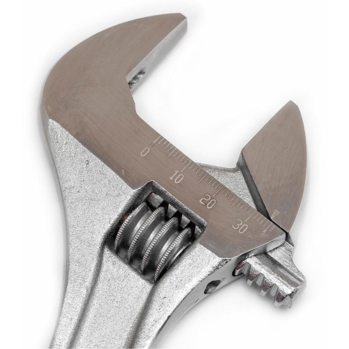 Adjustable Wrench - Boxed, 10" L, 1-5/16"/34 mm Max Width, Chrome Haskins Industrial Inc.