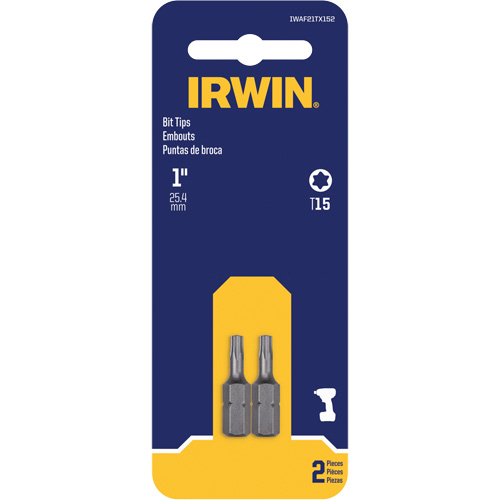 Embouts de tournevis &agrave; ins&eacute;rer, Torx, T-15, Prise 1/4" Haskins Industrial Inc.
