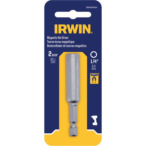 Tourne-&eacute;crou, Embout 1/4", Prise 1/4", 2-9/16" lo, Magn&eacute;tique Haskins Industrial Inc.