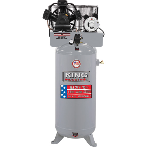 Compresseur d'air &agrave; grand rendement, 50 gal. (60 gal. US) Haskins Industrial Inc.