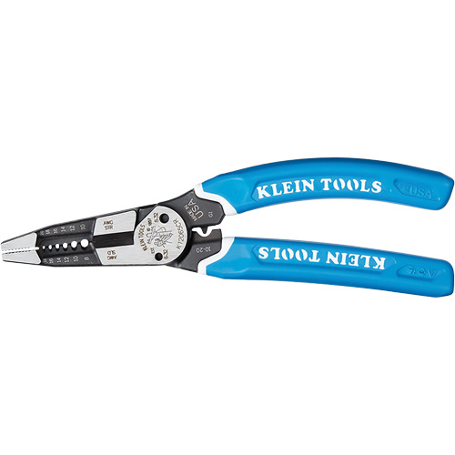 Klein-Kurve&reg; Heavy-Duty Wire Stripper, Cutter & Crimper Multi-Tool, 8-1/4" L, 8 - 20 AWG Haskins Industrial Inc.