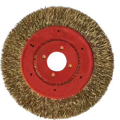 No Throw Partial Encapsulated Wire Wheel, 3" Dia., 0.012" Fill, 1/4" Arbor Haskins Industrial Inc.