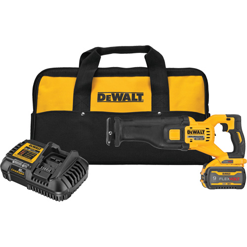 FlexVolt&reg; Max Brushless Reciprocating Saw Kit, 60 V, Lithium-Ion Battery, 0-3000 SPM Haskins Industrial Inc.