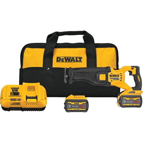 Ensemble de scie alternative sans balai FlexVolt Max, 60 V, Lithium-ion Bloc-pile, 0-3000 coups/min Haskins Industrial Inc.