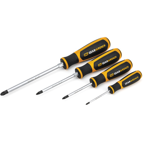 Pozidriv&reg; Dual Material Screwdriver Set, 4 Pcs. Haskins Industrial Inc.
