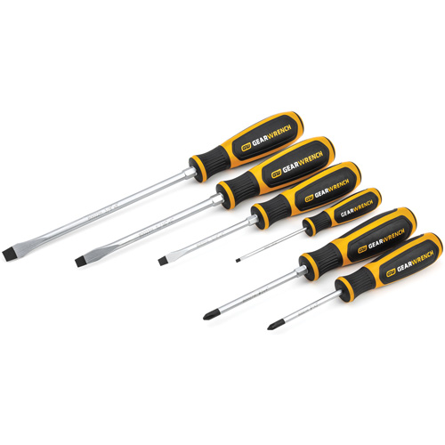 Phillips&reg;/Slotted Dual Material Screwdriver Set, 6 Pcs. Haskins Industrial Inc.