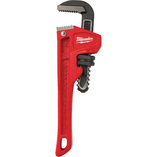 Pipe Wrench, 3/4" Jaw Capacity, 6" Long, Powder Coated Finish Haskins Industrial Inc.