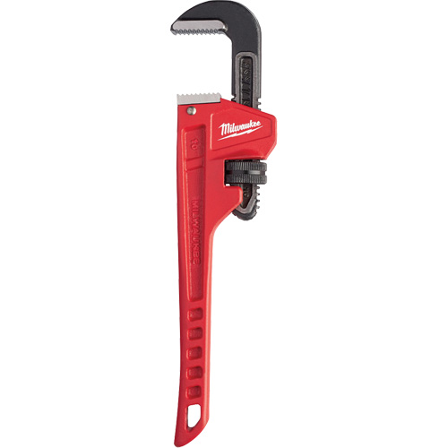 Pipe Wrench, 1-1/2" Jaw Capacity, 10" Long, Powder Coated Finish, Ergonomic Handle Haskins Industrial Inc.