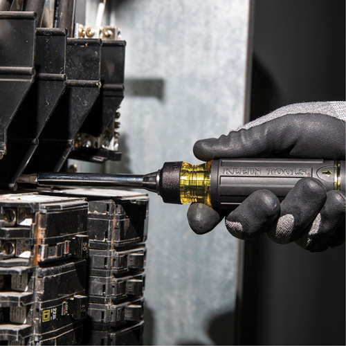 15-in-1 Multi-Bit Ratcheting Screwdriver, 8-3/4" L, Cushion Grip Handle Haskins Industrial Inc.