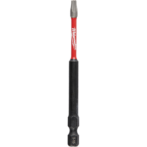 Shockwave Impact Duty Screwdriver Bit, Torx, T-15 Tip, 1/4" Drive Size, 3-1/2" Length Haskins Industrial Inc.