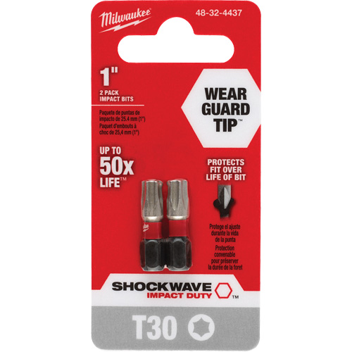 Embout de tournevis Shockwave Impact Duty, Torx, T-30, Prise 1/4" Haskins Industrial Inc.