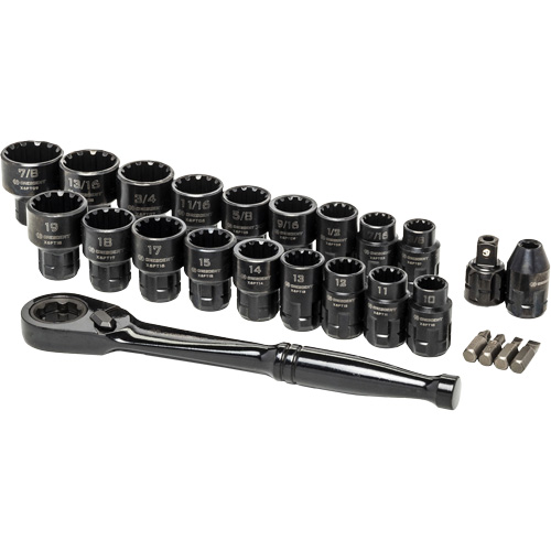 Mechanic's Tool Set, 25 Pcs, 3/8" Drive Size Haskins Industrial Inc.