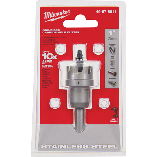 Scies-cloches au carbure monobloc, 1", Profondeur de la coupe de 3/16" Haskins Industrial Inc.