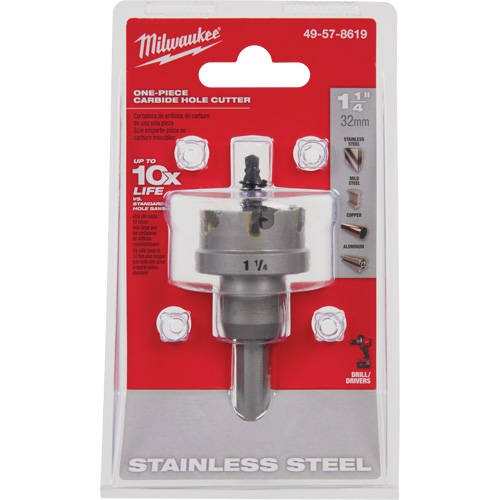 Scies-cloches au carbure monobloc, 1-1/4", Profondeur de la coupe de 3/16" Haskins Industrial Inc.