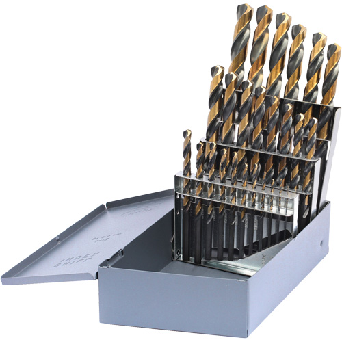DRILLCO Metric Jobber Length Drill Bit Set, 25 Pieces, High Speed Steel Haskins Industrial Inc.