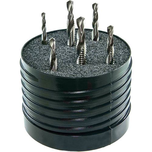 Drillco&reg; Combined Tap & Drill Set, 6 Pieces, High Speed Steel Haskins Industrial Inc.