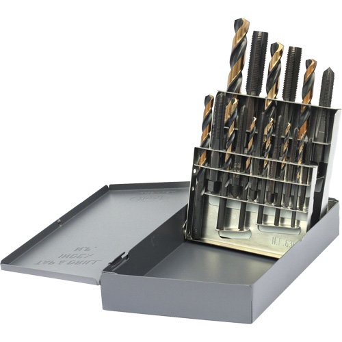 DRILLCO Tap & Drill Set, 18 Pieces Haskins Industrial Inc.