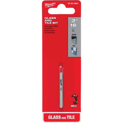 Glass & Tile Bit, 3/16", Carbide Haskins Industrial Inc.