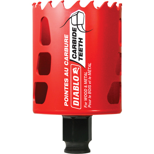 Wood & Metal Hole Saw, 2-1/4", 2-3/8" Depth of Cut, Carbide Haskins Industrial Inc.