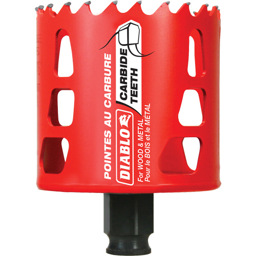 Wood & Metal Hole Saw, 2-11/16", 2-3/8" Depth of Cut, Carbide Haskins Industrial Inc.