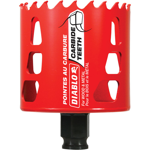 Wood & Metal Hole Saw, 2-3/4", 2-3/8" Depth of Cut, Carbide Haskins Industrial Inc.