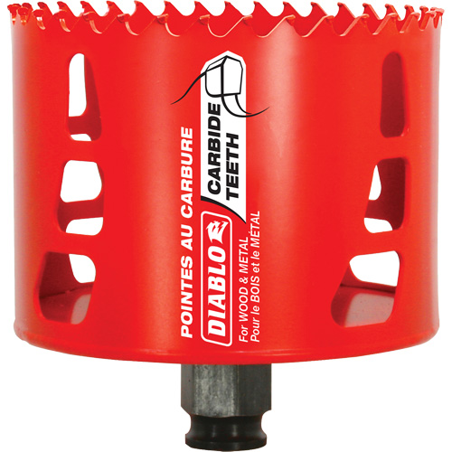 Wood & Metal Hole Saw, 3-1/2", 2-3/8" Depth of Cut, Carbide Haskins Industrial Inc.