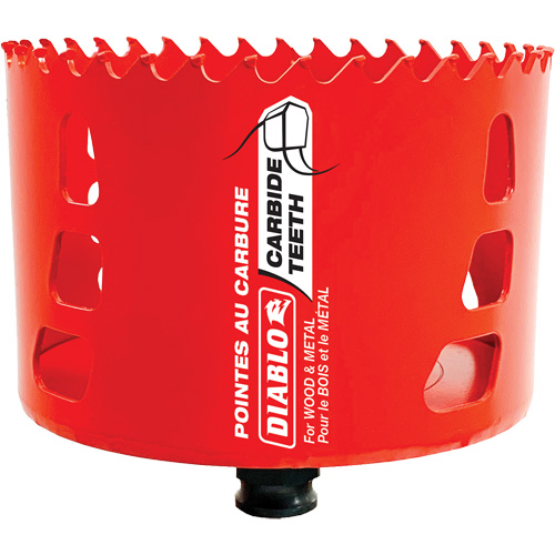 Wood & Metal Hole Saw, 4", 2-3/8" Depth of Cut, Carbide Haskins Industrial Inc.