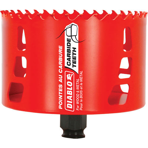 Wood & Metal Hole Saw, 4-1/8", 2-3/8" Depth of Cut, Carbide Haskins Industrial Inc.