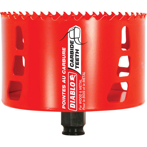 Wood & Metal Hole Saw, 4-1/4", 2-3/8" Depth of Cut, Carbide Haskins Industrial Inc.