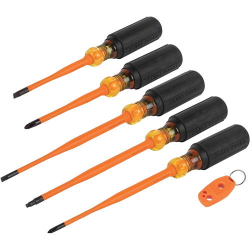 Slim-Tip Insulated Screwdriver Set, 1000 V, 6 Pcs Haskins Industrial Inc.