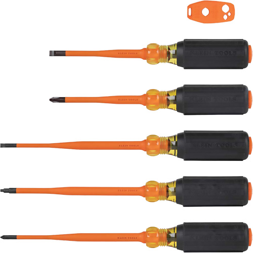 Slim-Tip Insulated Screwdriver Set, 1000 V, 6 Pcs Haskins Industrial Inc.