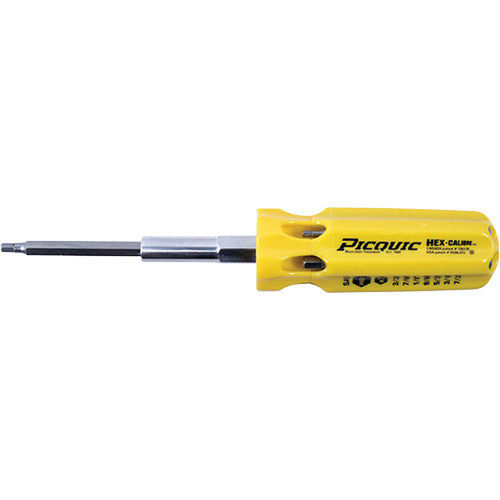 Hex-Calibre SAE Multi-Bit Screwdriver, Plastic Handle Haskins Industrial Inc.