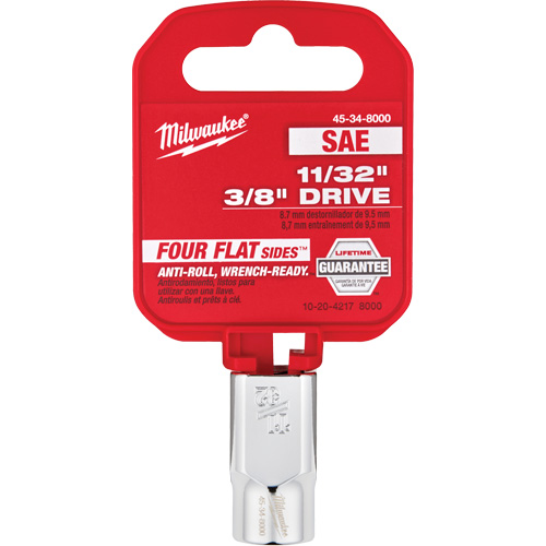 SAE Socket with Four Flat Sides, 11/32", 3/8" Drive, 6 Points Haskins Industrial Inc.