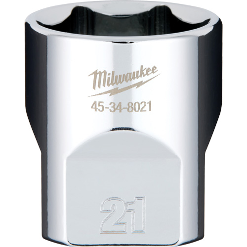 Douille m&eacute;trique avec c&ocirc;t&eacute;s Four Flats, 21 mm, Prise 3/8", 6 pans Haskins Industrial Inc.