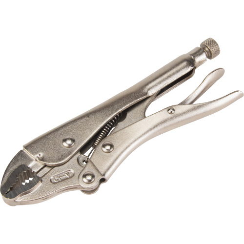 Locking Pliers with Wire Cutter, 7" Length, Curved Jaw Haskins Industrial Inc.