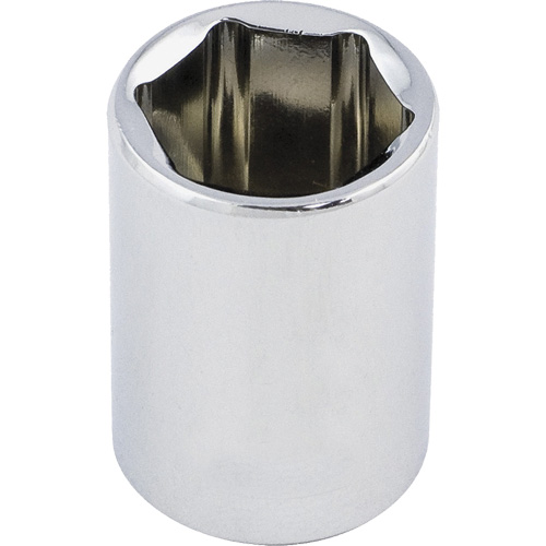 Regular Chrome Socket, 1/2", 3/8" Drive, 6 Points Haskins Industrial Inc.