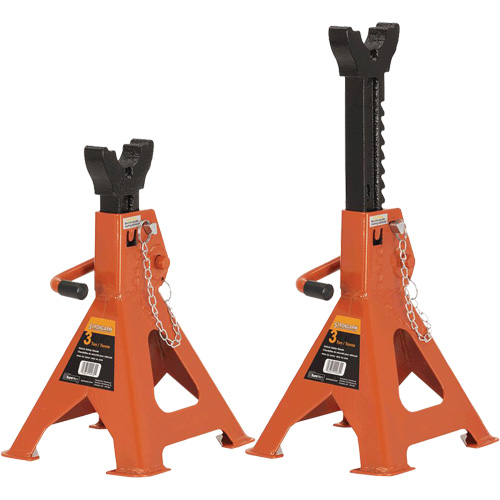 853B Jack Stands, Locking Handle/Ratchet, 3 Ton(s) Capacity, 11" - 16" H Haskins Industrial Inc.